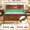 Full/Queen/Twin Size Wooden Bed Frame with Headboard - Gallery View 8 of 10