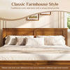 Full/Queen/Twin Size Wooden Bed Frame with Headboard - Gallery View 10 of 10