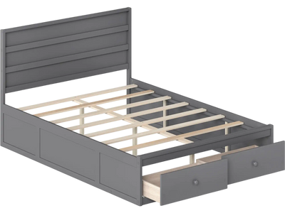 Costway Full Size Wooden Platform Bed Frame with Storage Drawers 88927801 New