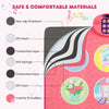 Colorful PE surface of the Fun Dance Mat for Kids, featuring anti-slip bottom and soft sponge padding for safe play.