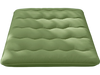 Full-size floor mattress in green with a washable cover, perfect for camping, play, or yoga, shown in a cozy indoor.