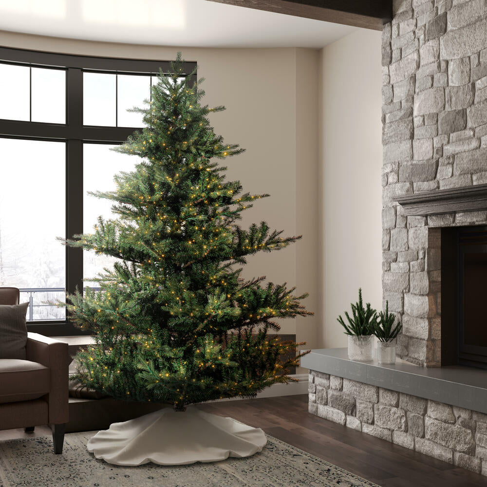 Vickerman Sherwood Fir Artificial Christmas Tree 7.5' x 67" Warm White LED Lights New