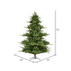 Vickerman Sherwood Fir Artificial Christmas Tree 7.5' x 67" Warm White LED Lights New
