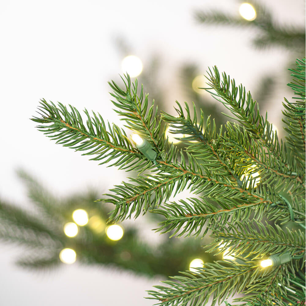 Vickerman Sherwood Fir Artificial Christmas Tree 7.5' x 67" Warm White LED Lights New
