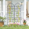 Metal garden trellis set with elegant vine design, perfect for supporting climbing plants in outdoor settings.