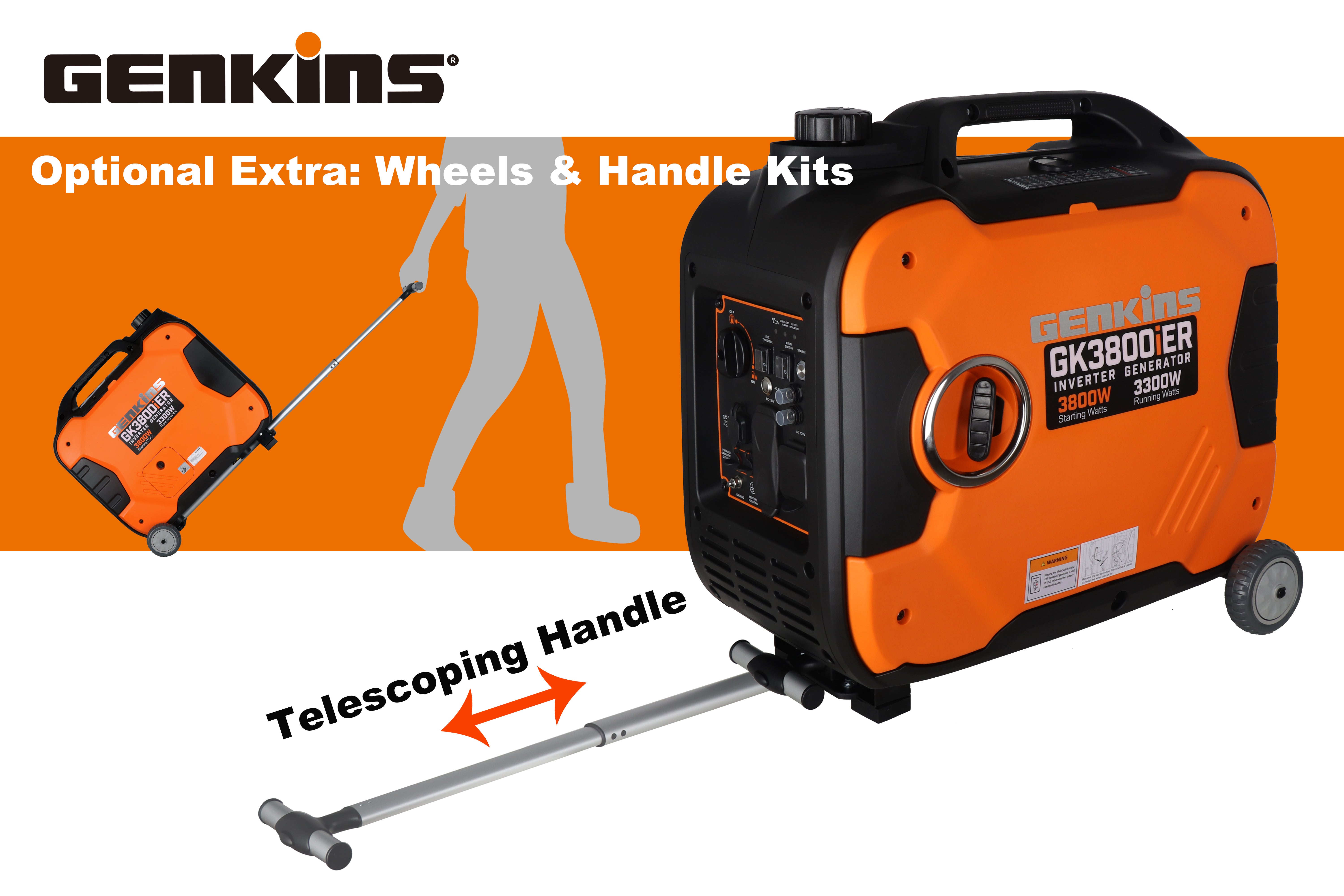 Genkins GK3800IER 3300W/3800W Generator Gas Inverter