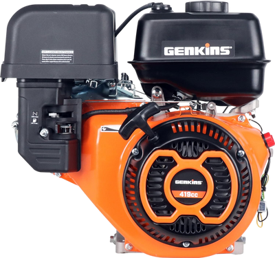Genkins GK420 Gas Engine 16HP 420cc 4-Stroke with Recoil Start Horizontal Shaft New