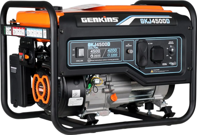 Genkins GKJ4500D 3600W/4500W Generator Dual Fuel Propane Gas Recoil Start Open Frame New