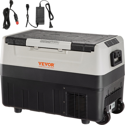 Vevor Car Refrigerator and Freezer 37 Qt. Portable Dual Zone -4°F to 50°F Adjustable Temperature New
