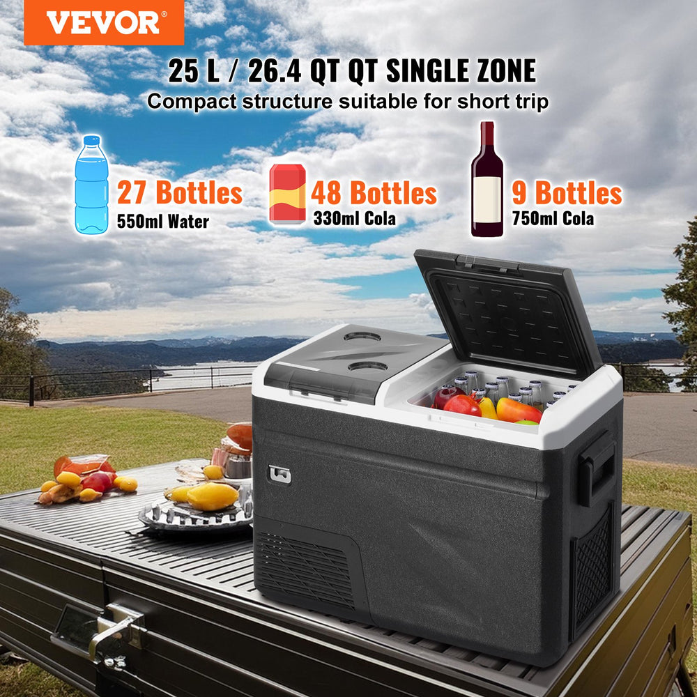 Vevor Car Refrigerator and Freezer 38 Qt Portable Single Zone with 30 Lbs Capacity Ice Maker New