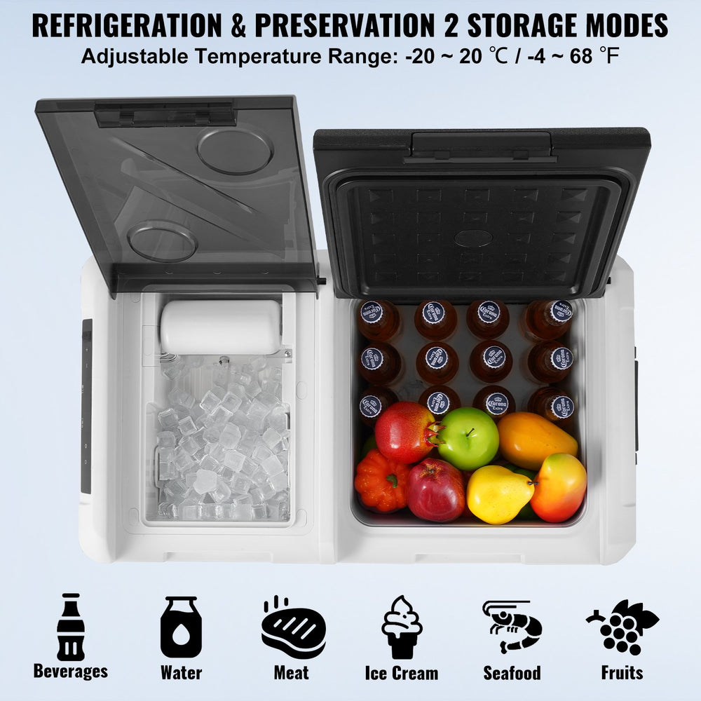 Vevor Car Refrigerator and Freezer 38 Qt Portable Single Zone with 30 Lbs Capacity Ice Maker New