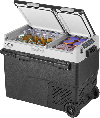 Vevor Car Refrigerator Freezer 61.5 Qt Portable Dual Zone -4°F to 68°F Temperature Adjustment New