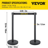 Vevor Crowd Control Stanchions 8-Pack with Retractable Belts Stainless Steel Posts New