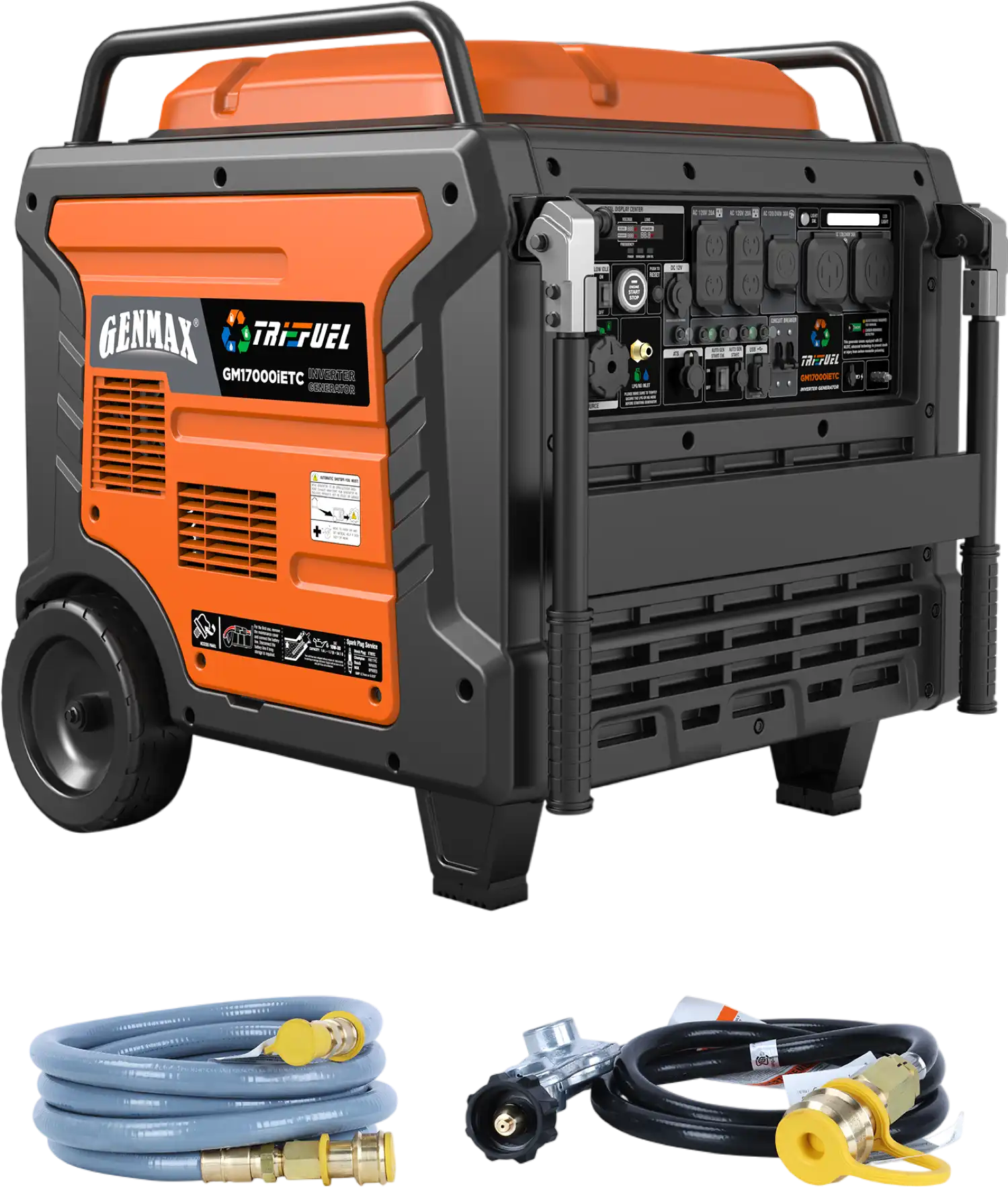 GENMAX GM17000iET 13500W/17000W Generator Tri-Fuel Gas Propane Natural Gas 50A Inverter CO Detect Remote Start New