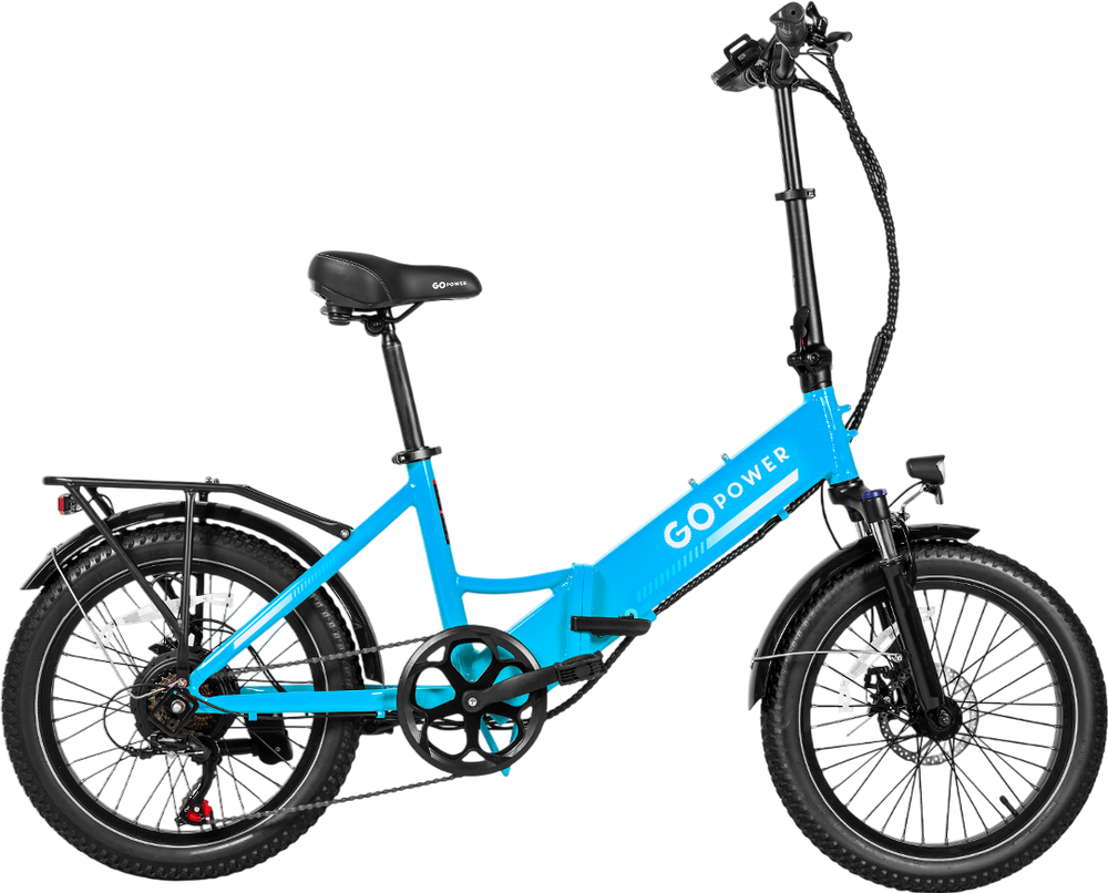 GoPowerBike Go Plus Electric Bike 500W 20 MPH 45 Mile Range Foldable N – FactoryPure