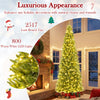 12-foot prelit artificial Christmas tree with 2517 branch tips and 800 warm LED lights, perfect for festive indoor.