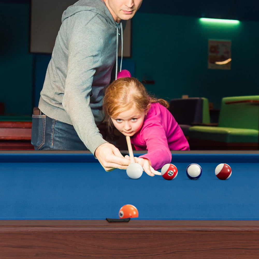 48 Inch Pool Wooden Game Table with Full Set of Ballsfor Kids and Adults-Blue - Gallery View 1 of 10