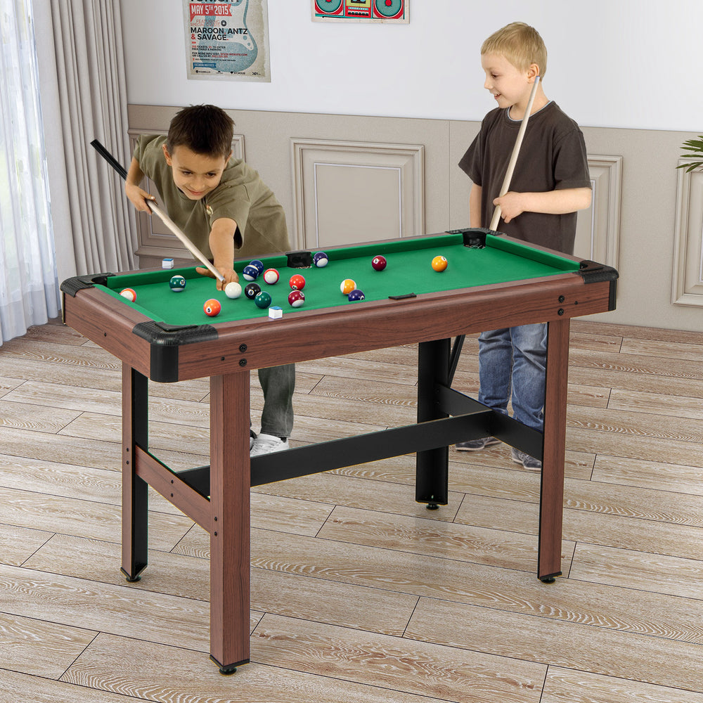48 Inch  Pool Wooden Game Table with Full Set of Ballsfor Kids and Adults-Green - Gallery View 1 of 9