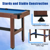 48-inch wooden pool game table with adjustable footpads and H-shaped legs for stability, perfect for family fun.