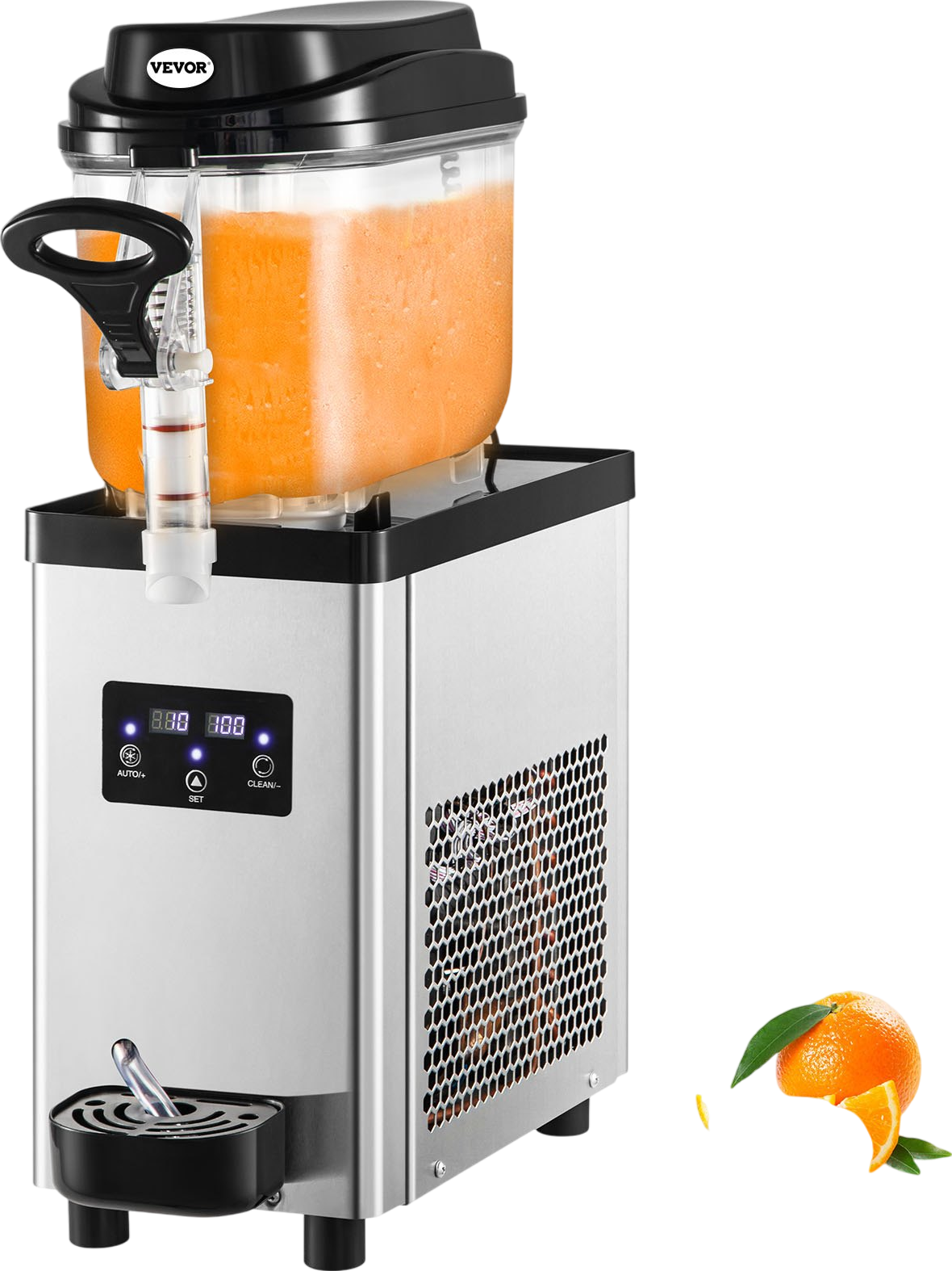 Vevor Slushy Machine 1.6 Gal 300W Single Tank Stainless Steel Frozen Drink Maker for Commercial Use New