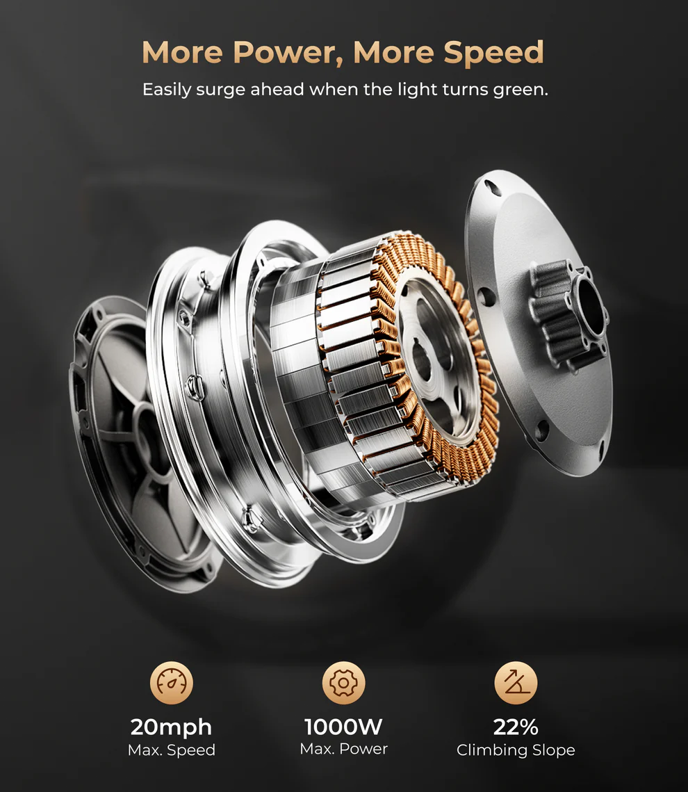 Navee GT3 Pro Electric Scooter 20 MPH 37 Mile Max Range 1000W New