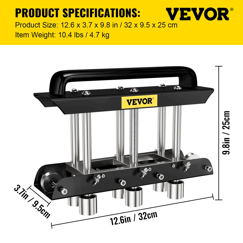 Vevor Three-Station Edge Roller 0-90° Sheet Metal Brake Adjustable 0.63"-5.7" Bends for 30-19 Gauge Steel New