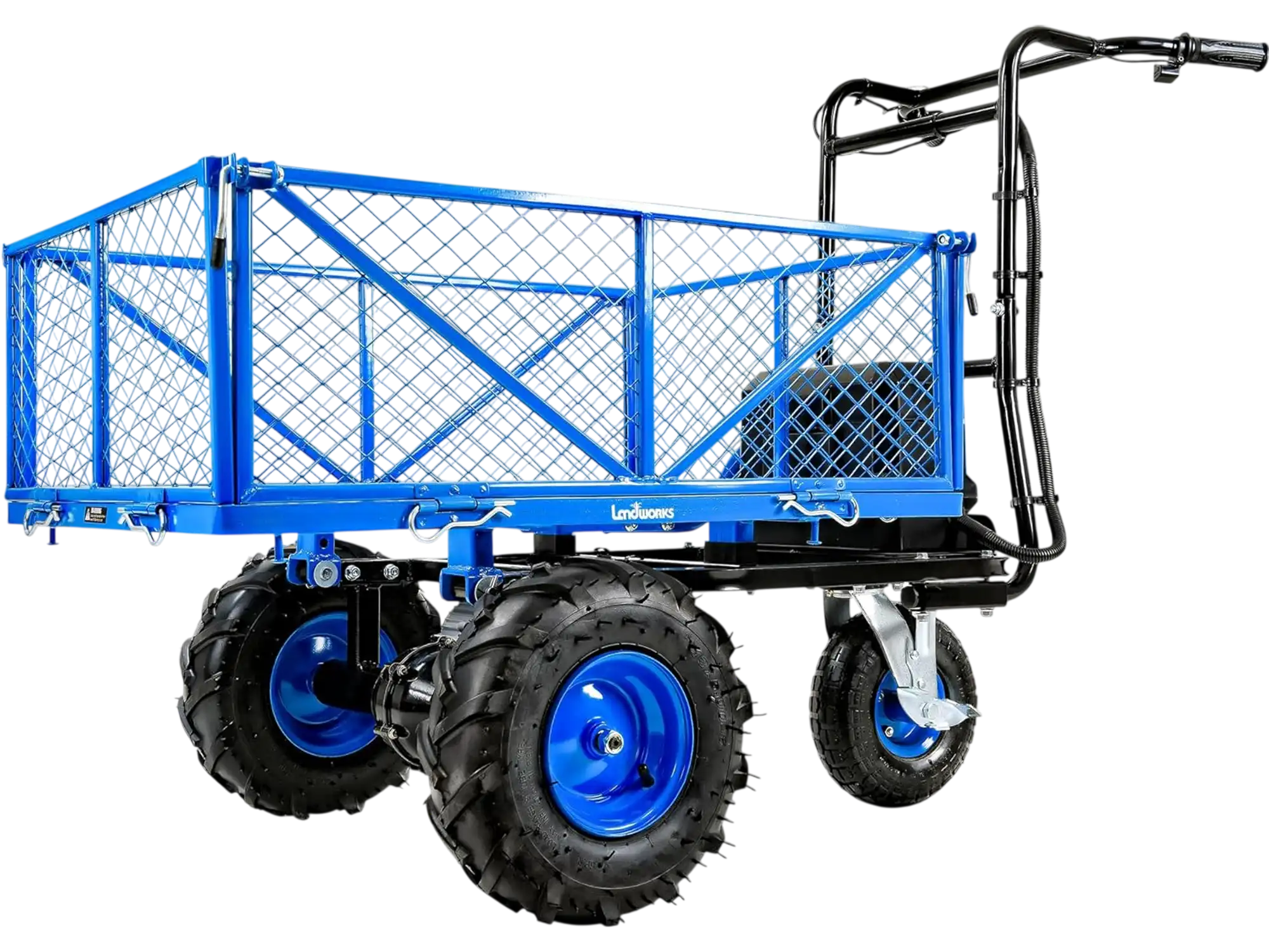 Landworks GUO026 48V Self-Propelled 500 lbs Capacity Electric Utility Wagon with Modular Cargo Bed New