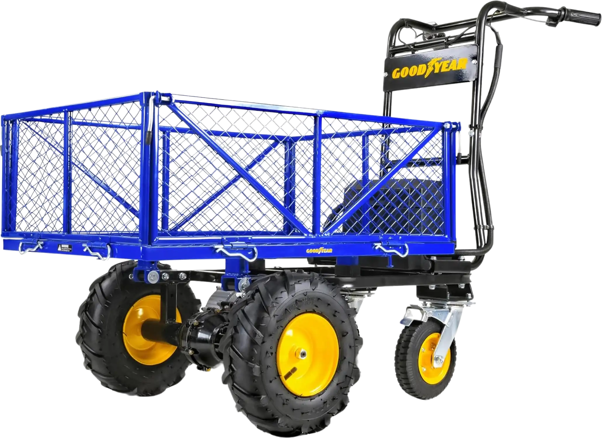 Goodyear GUO104 Utility Cart Electric Power Wagon Wheelbarrow 48V 500W Brushless Motor Max Working Load 660 lbs Hauling Capacity 1000 lbs New