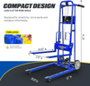 Goodyear GUO107 Manual Material Stacker Heavy Duty 330 lbs Maximum Capacity 40" Lift Height And 8" Wheels New