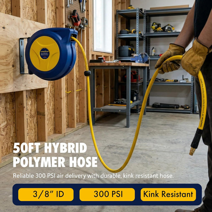 Goodyear GUR082 Retractable Air Hose Reel 3/8