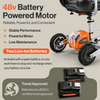 Super Handy GUT140 48V 3-Wheeled Lightweight Long Range with Extra Battery Folding Mobility Scooter New