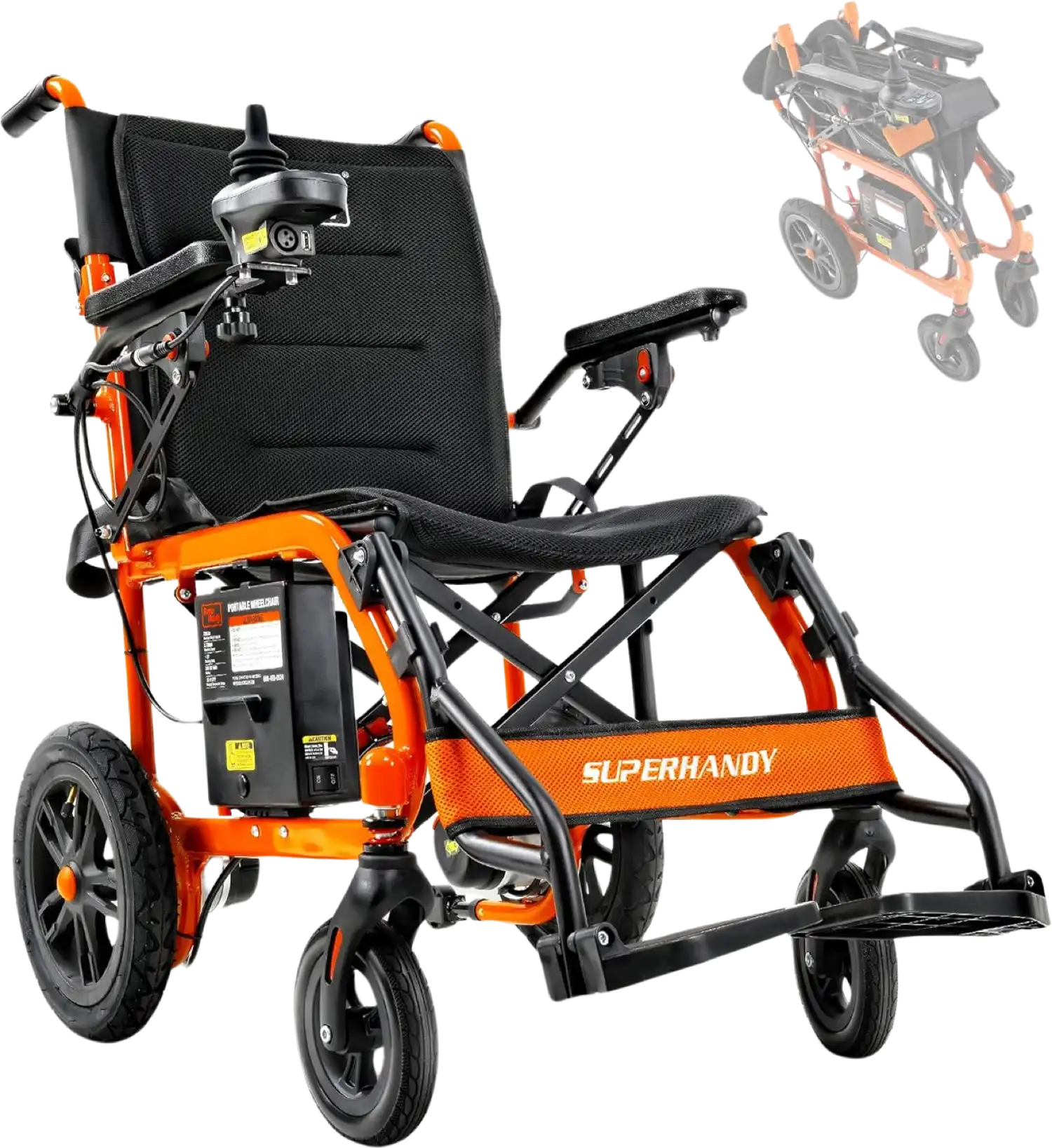 Super Handy GUT155 Foldable Electric Wheelchair 24V 6Ah