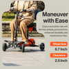 Super Handy 4 Wheel Mobility Scooter Foldable 48V 2Ah 330 lbs Capacity 3.7 MPH 6.5 Mile Range New