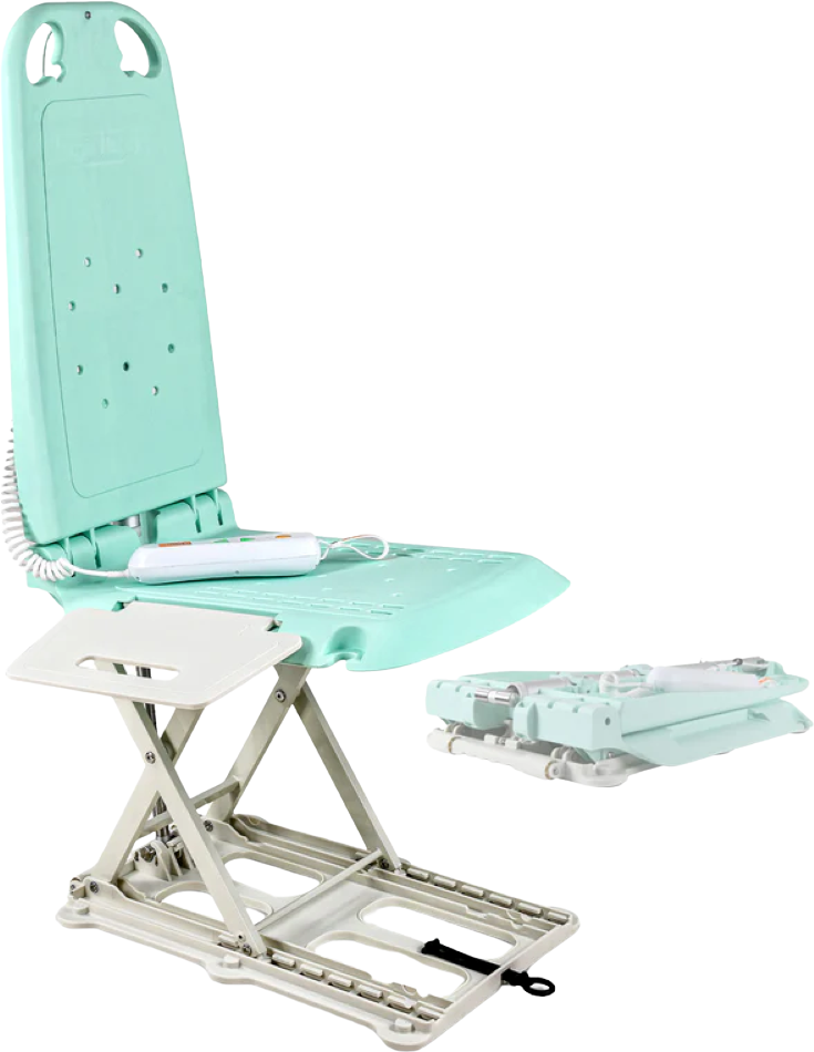 Super Handy GUT170 Floor Bathtub Lift 330 lbs Weight Capacity Removable Side Panels Portable Foldable New