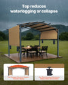 Vevor Outdoor Retractable Pergola 10' x 10' with Arched Top and Waterproof Canopy New