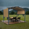 Vevor Outdoor Retractable Pergola 12' x 10' with Arched Top and Waterproof Canopy New