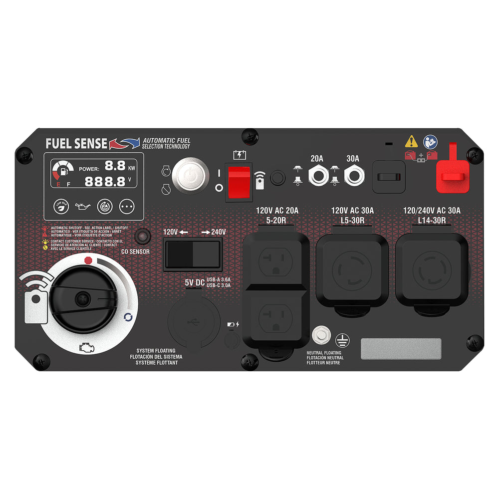 A-iPower GXS7600iRD 6100W/7600W Generator Dual Fuel Gas Propane Low THD Inverter CO Alert New