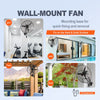 Vevor Wall-Mount Misting Fan 30" 3-Speed 9500 CFM Waterproof Oscillating Industrial Wall Fan New