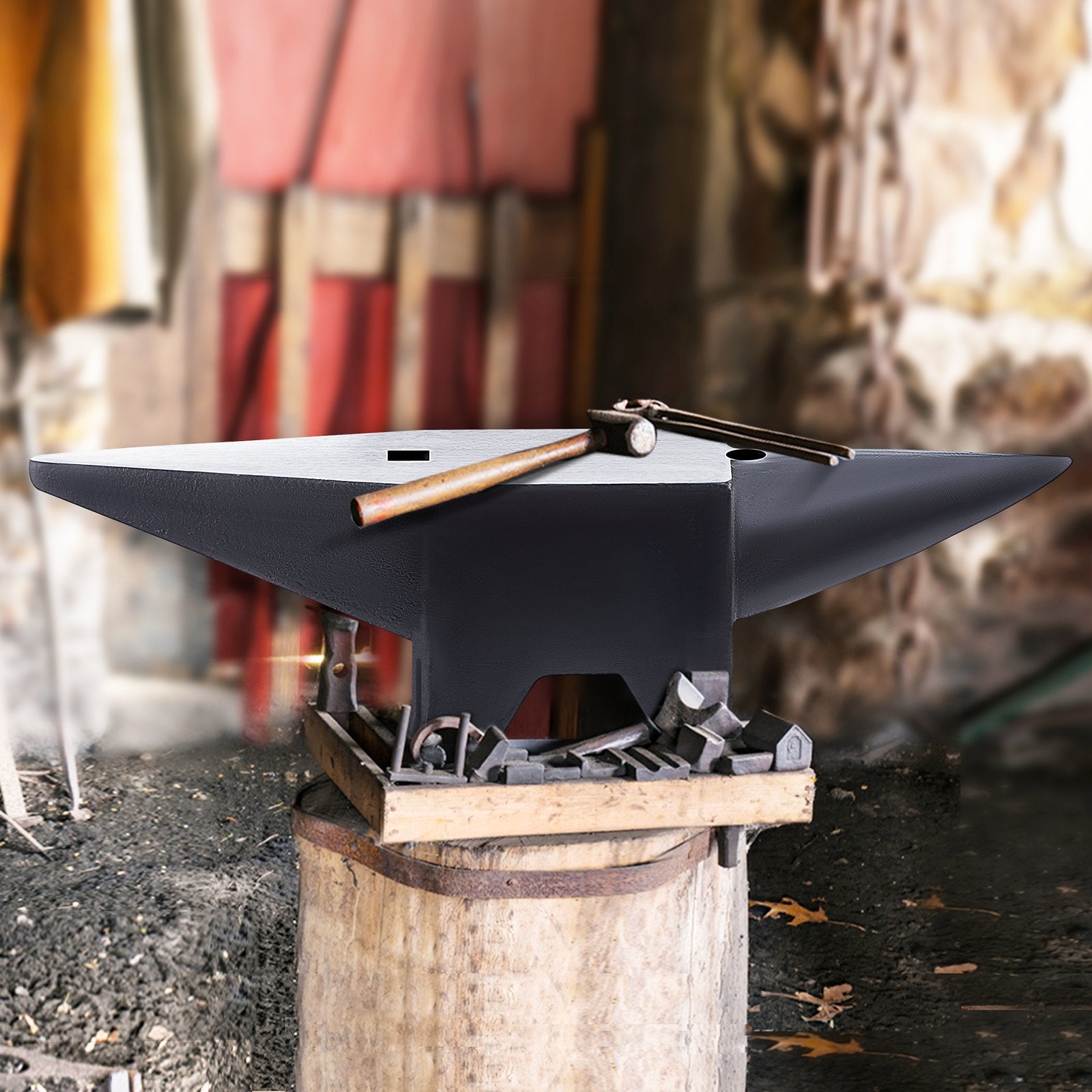 Vevor Cast Steel Anvil 110 Lbs. Single Horn Large