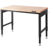 Vevor 72" x 25" Workbench 3000 lbs Load Capacity And 28" to 39.5" Adjustable Height Range Oak Top Steel Frame New