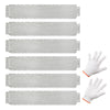 Six galvanized metal landscape edging panels with saw teeth for easy installation, ideal for custom garden borders.