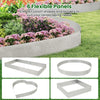 Flexible galvanized metal landscape edging panels for custom shapes, ideal for garden beds and borders, easy to install.
