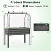 Galvanized raised garden bed with legs, greenhouse cover, 5 cu.ft volume, 32" height for comfortable gardening.