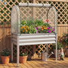 Galvanized Raised Garden Bed with Legs and Greenhouse Cover for Vegetable Flower-Silver - Gallery View 1 of 10