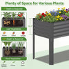 Galvanized raised garden bed with legs, 10.5" depth, suitable for various plants, ideal for elevated gardening.