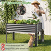 Galvanized raised garden bed with legs, 31" ergonomic height, suitable for various plants, ideal for easy gardening.