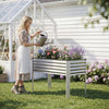 Galvanized Raised Garden Bed with Legs 46" x 24" x 31" Metal Elevated Planter Box-Silver - Gallery View 1 of 9