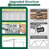 Galvanized raised garden bed structure with weather-resistant cover, reinforced brackets, and zippered door for.