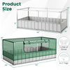 Galvanized raised garden bed with greenhouse cover, featuring a zippered door and weather-resistant PE grid for plant.
