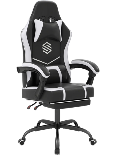 Costway Ergonomic Gaming Computer Chair with Headrest Height Adjustable 84221242 New